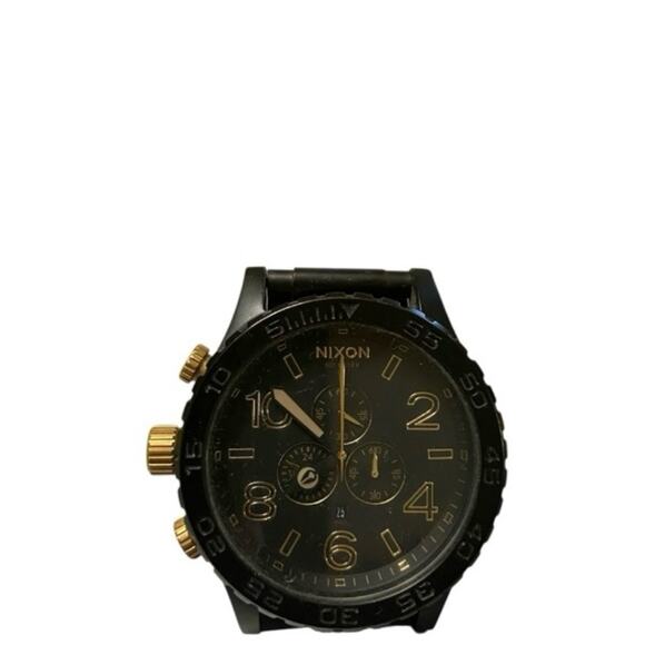 Nixon Black and Gold Chronograph Timepiece - Picture 2 of 4